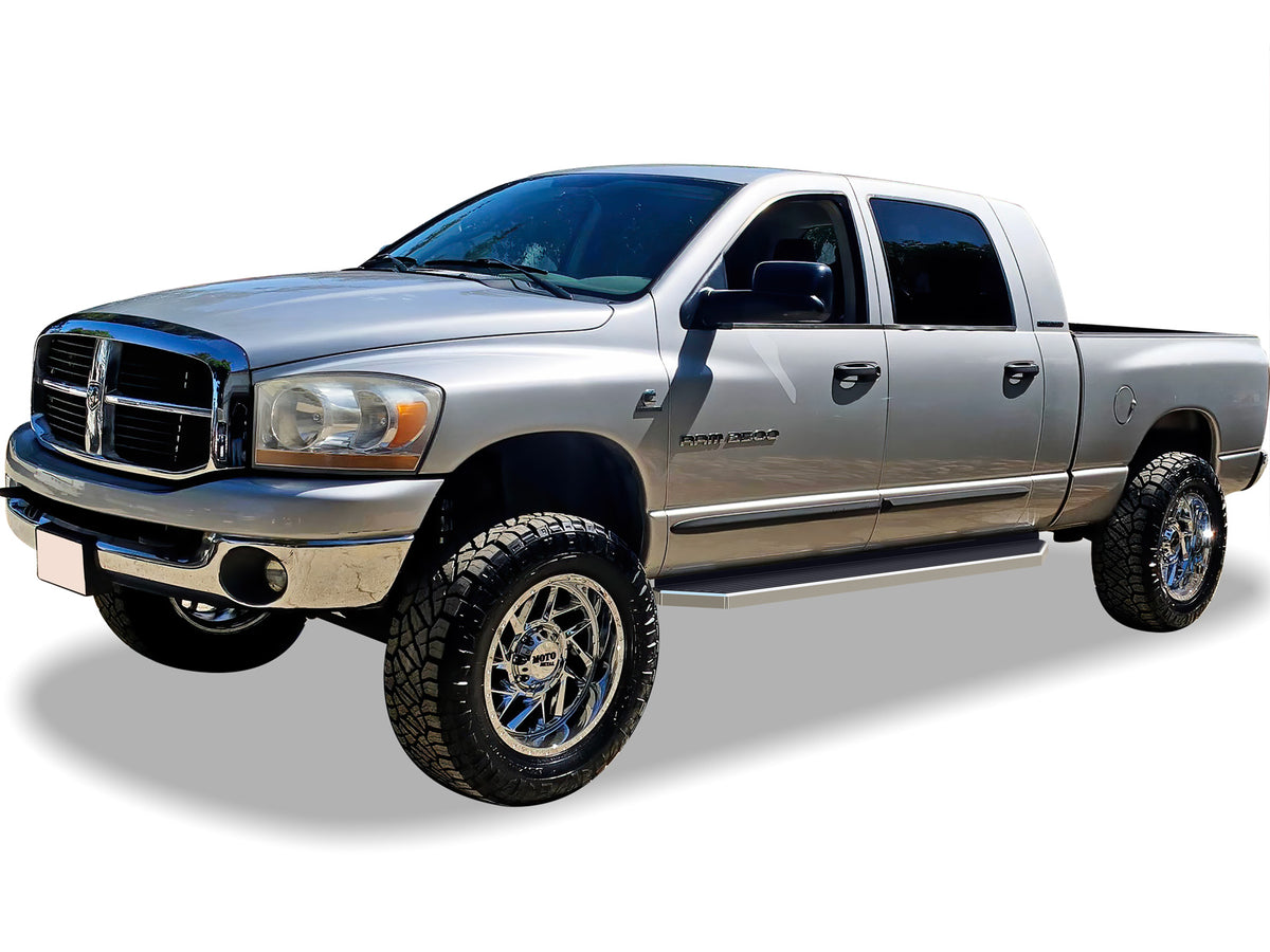 Stainless Steel Both Sides Running Board-H Series 2006-2008 Dodge Ram 1500 Mega Cab\ 2006-2009 Dodge Ram 2500/3500 Mega Cab IB04RJD8Y