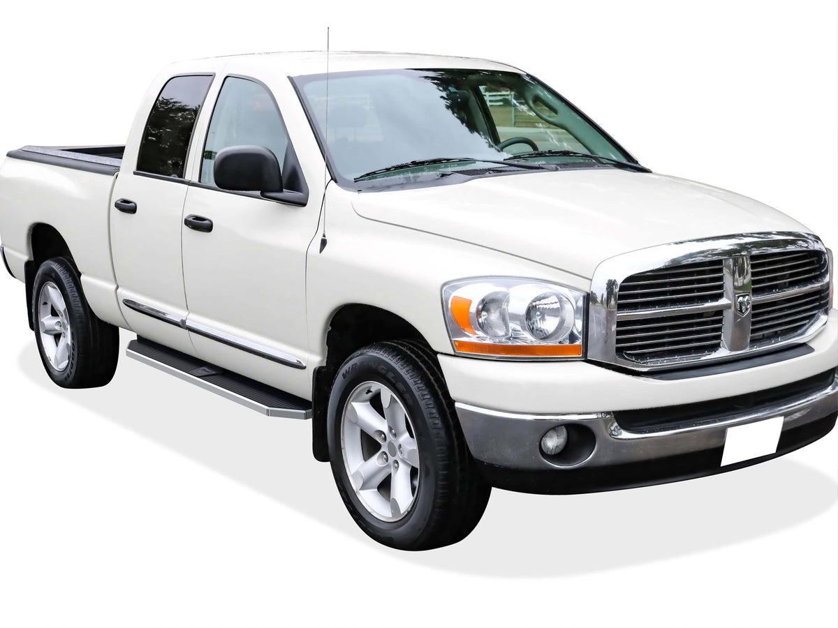 Stainless Steel Both Sides Running Board-H Series 2002-2008 Dodge Ram 1500 Quad Cab\ 2003-2009 Dodge Ram 2500/3500 Quad Cab\ (Excl. Daytona, Rumble Bee and SRT-10 Models) IB04RJJ2Y