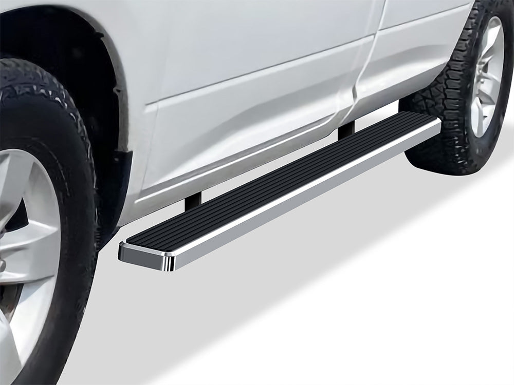 Stainless Steel Both Sides iStep W2W 5 Inch 2009-2018 Dodge Ram 1500 Regular Cab(Incl. 2019-2024 RAM 1500 Classic)\ 2010-2026 Dodge Ram 2500/3500/4500/5500 Regular Cab\ (Exclude Chassis Cab Diesel Models)\ For 6.5 ft Bed IB04WAG8LC