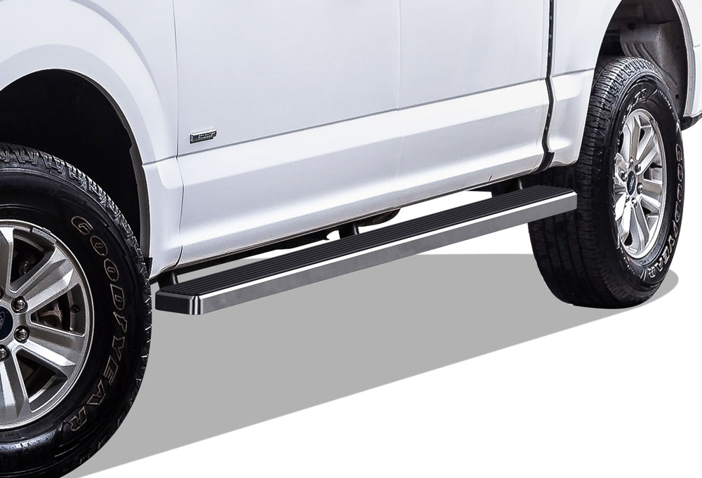 Stainless Steel Both Sides iStep 5 Inch 2015-2026 Ford F-150 SuperCrew Cab\ 2022-2026 Ford F-150 Lightning SuperCrew Cab\ 2017-2026 Ford F-250/F-350 /F-450/F-550 Super Duty Crew Cab IB06EAG5A