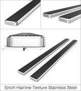Stainless Steel Both Sides iStep 5 Inch 2015-2026 Ford F-150 SuperCrew Cab\ 2022-2026 Ford F-150 Lightning SuperCrew Cab\ 2017-2026 Ford F-250/F-350 /F-450/F-550 Super Duty Crew Cab IB06EAG5A