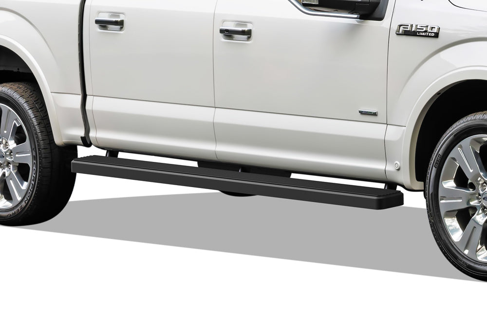 Stainless Steel Both Sides iStep 5 Inch 2015-2026 Ford F-150 SuperCrew Cab\ 2022-2026 Ford F-150 Lightning SuperCrew Cab\ 2017-2026 Ford F-250/F-350 /F-450/F-550 Super Duty Crew Cab IB06EAG5B