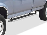 Stainless Steel Both Sides iStep 5 Inch 1980-1996 Ford F-150 Regular Cab (Incl. 97 Only HD Model)\ 1980-1996 Ford Bronco Full Size (Will not fit Lightning or w/ Snow plow prep package Models) IB06EBA0A