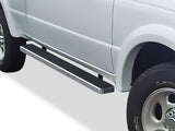 Stainless Steel Both Sides iStep 5 Inch 1998-2011 Ford Ranger Super Cab 2-Door (Drilling Required)\ 1998-2011 Ford Ranger "EDGE" Super Cab 2-Door (Drilling Required)\ 1998-2011 Mazda B-Series Super Cab 2-Door IB06EBA3A