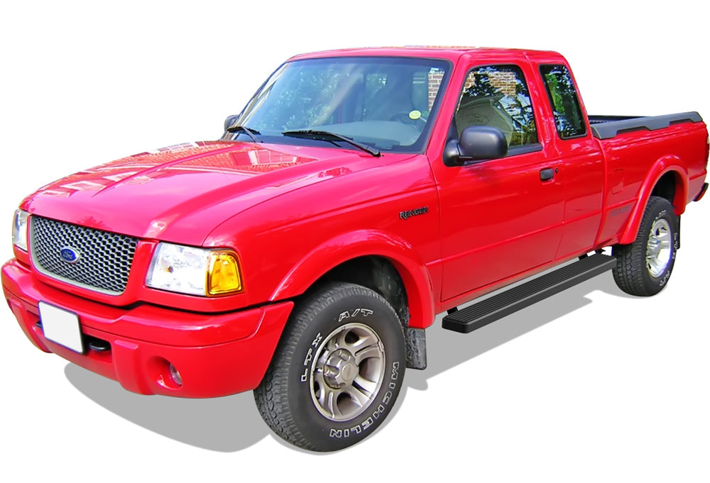 Stainless Steel Both Sides iStep 6 Inch 1998-2011 Ford Ranger Super Cab 2-Door (Drilling Required)\ 1998-2011 Ford Ranger "EDGE" Super Cab 2-Door (Drilling Required)\ 1998-2011 Mazda B-Series Super Cab 2-Door IB06FBA3B