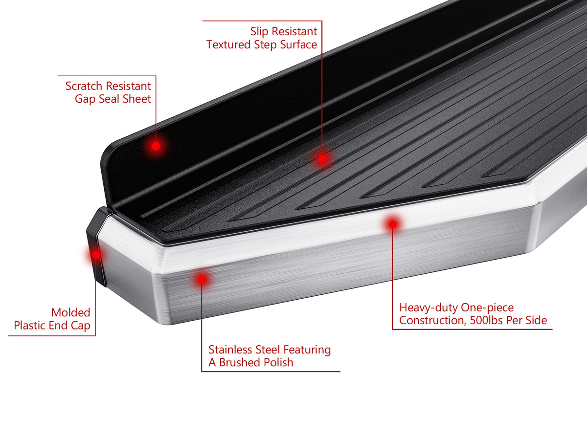 Stainless Steel Both Sides Running Board-H Series 2013-2019 Ford Escape IB06PAE1Y