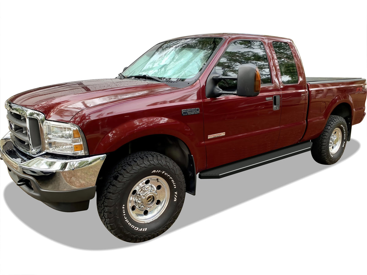 Stainless Steel Both Sides Running Board-H Series W2W 1999-2016 Ford F-250/F-350/F-450/F-550 Super Duty Super Cab\ 5.5 ft Bed IB06PJJ3SH
