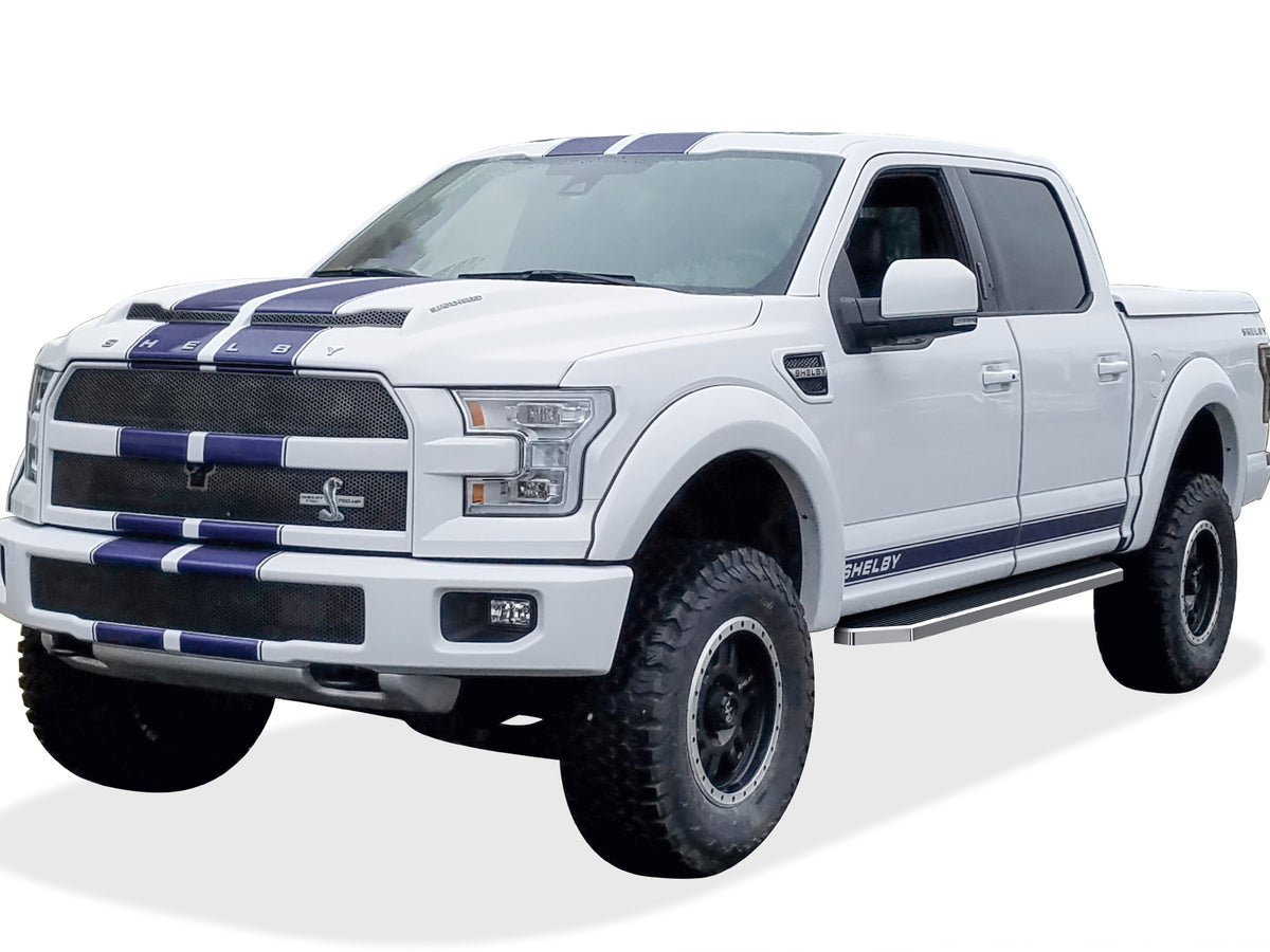 Stainless Steel Both Sides Running Board-H Series 2015-2026 Ford F-150 SuperCrew Cab\ 2022-2026 Ford F-150 Lightning SuperCrew Cab\ 2017-2026 Ford F-250/F-350 /F-450/F-550 Super Duty Crew Cab IB06RAG5Y