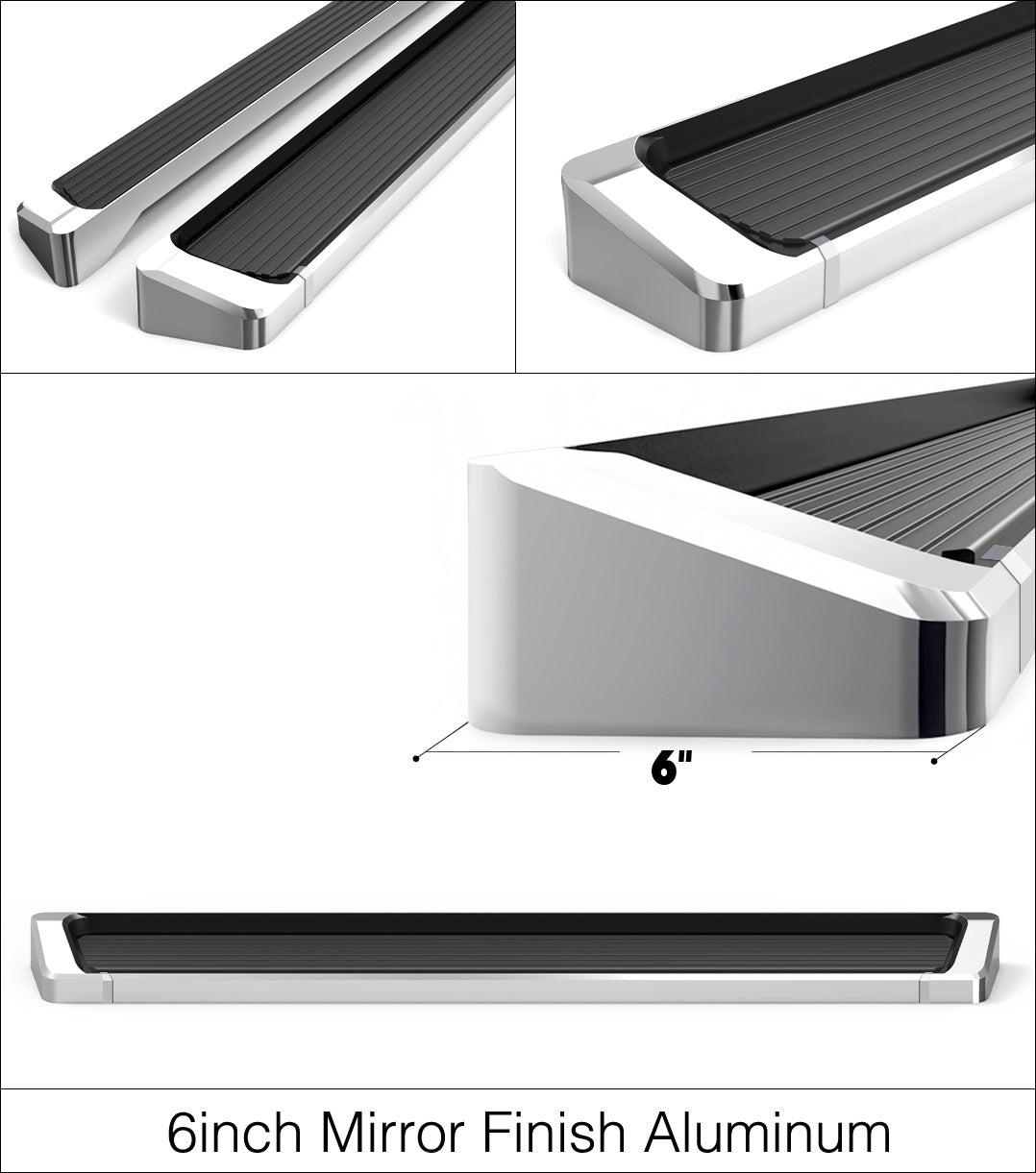 6061 Aircraft Aluminum Both Sides iRunning Board 2004-2014 Ford F-150 Super Cab (Excl. Heritage Edition) IB06RAG6A