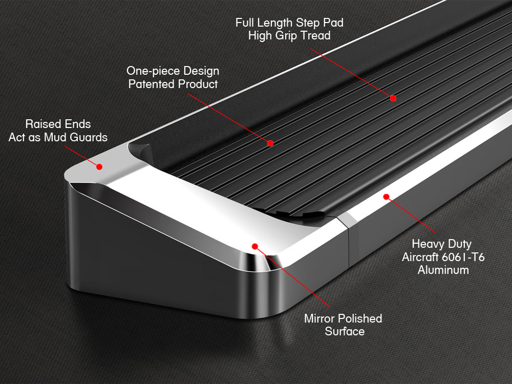 6061 Aircraft Aluminum Both Sides iRunning Board 2004-2014 Ford F-150 Super Cab (Excl. Heritage Edition) IB06RAG6A