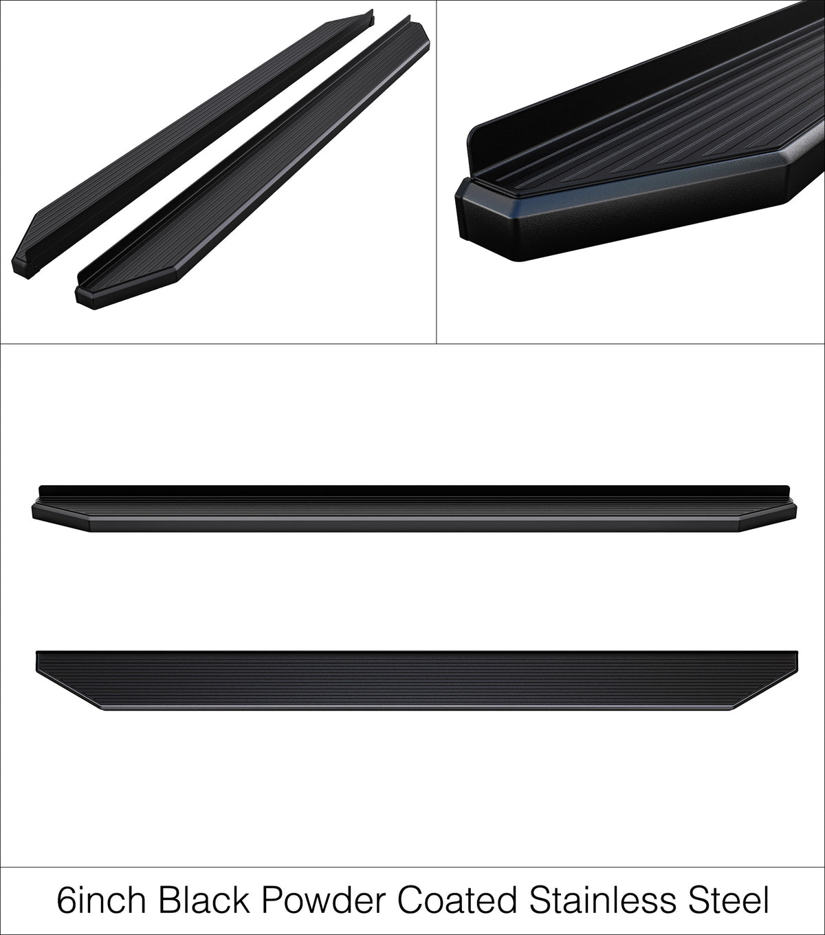 Stainless Steel Both Sides Running Board-H Series 2009-2014 Ford F-150 SuperCrew Cab IB06RAG7H