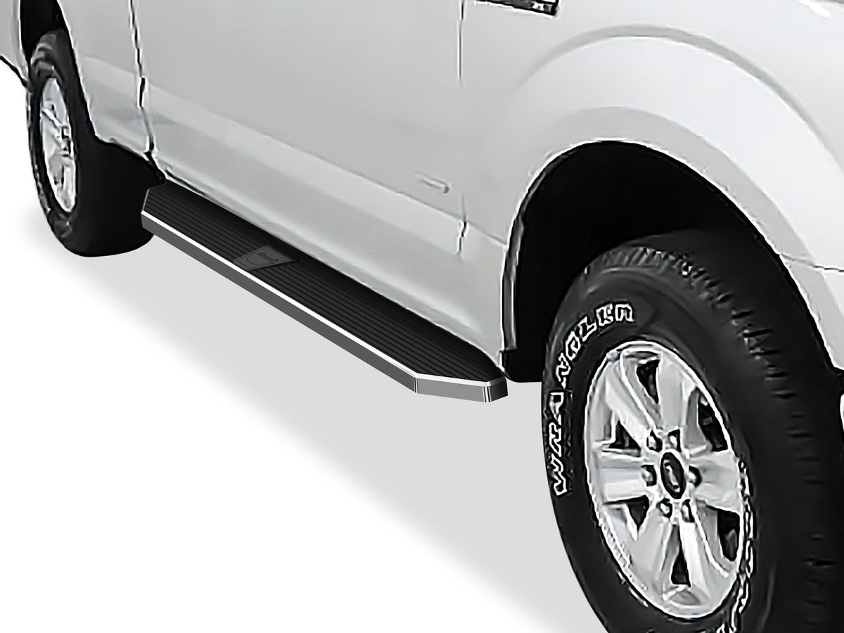 Stainless Steel Both Sides Running Board-H Series 2015-2026 Ford F-150 Super Cab\ 2017-2026 Ford F-250/F-350/F-450/F-550 Super Duty Super Cab IB06RAH8Y