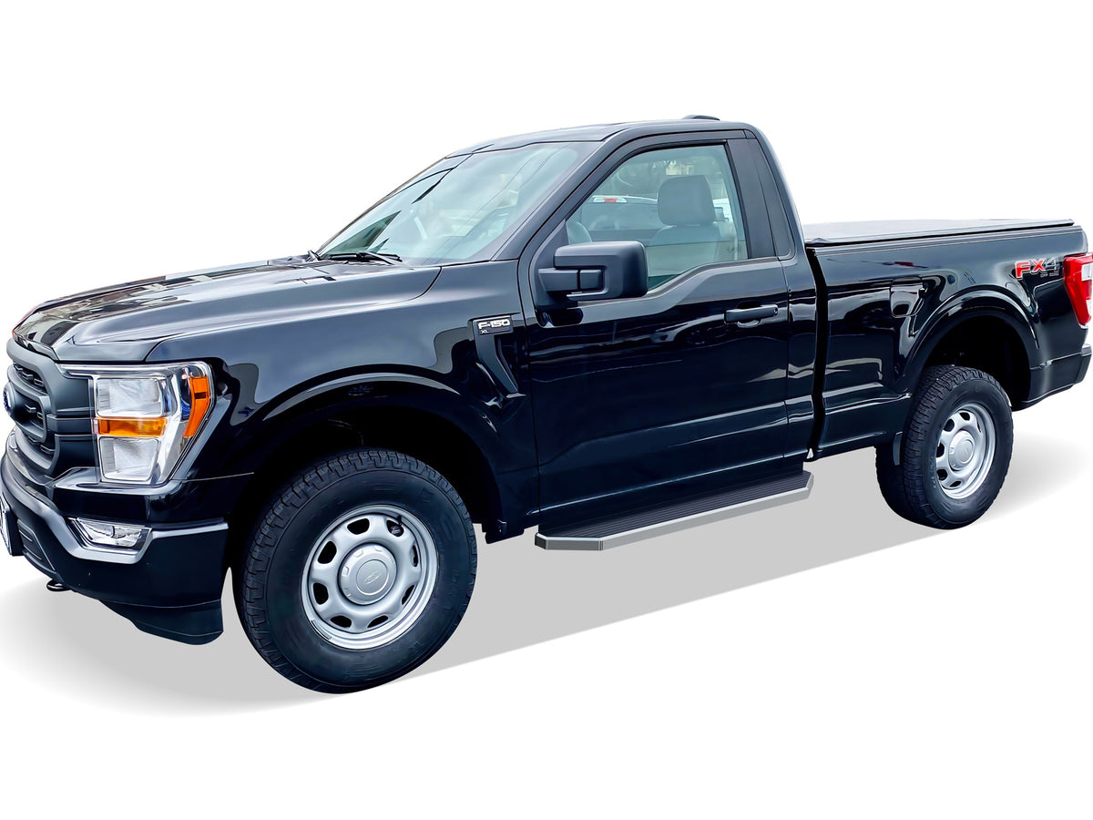 Stainless Steel Both Sides Running Board-H Series 2015-2026 Ford F-150 Regular Cab (Excl. 2022-2026 F-150 Lighting EV)\ 2017-2026 Ford F-250/F-350/F-450/F-550 Super Duty Regular Cab IB06RAH9Y