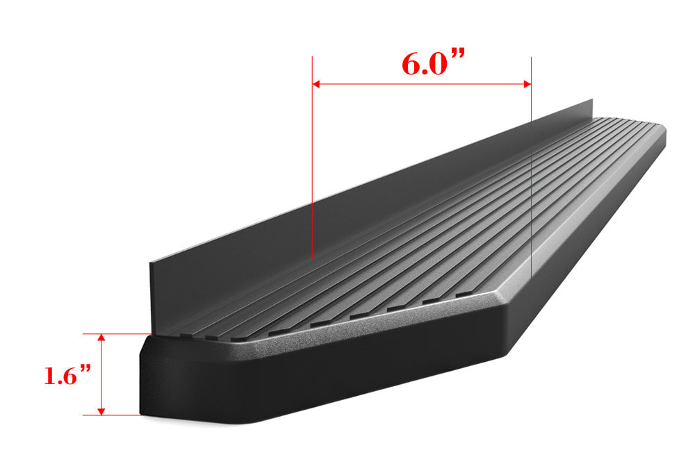 Stainless Steel Both Sides Running Board-H Series 1980-1996 F-Series Pickup Regular Cab (Incl. 97 Only HD Model)/ 1980-1996 Ford Bronco Full Size\ *Will not fit Lightning or w/ Snow plow prep package Models IB06RBA0H