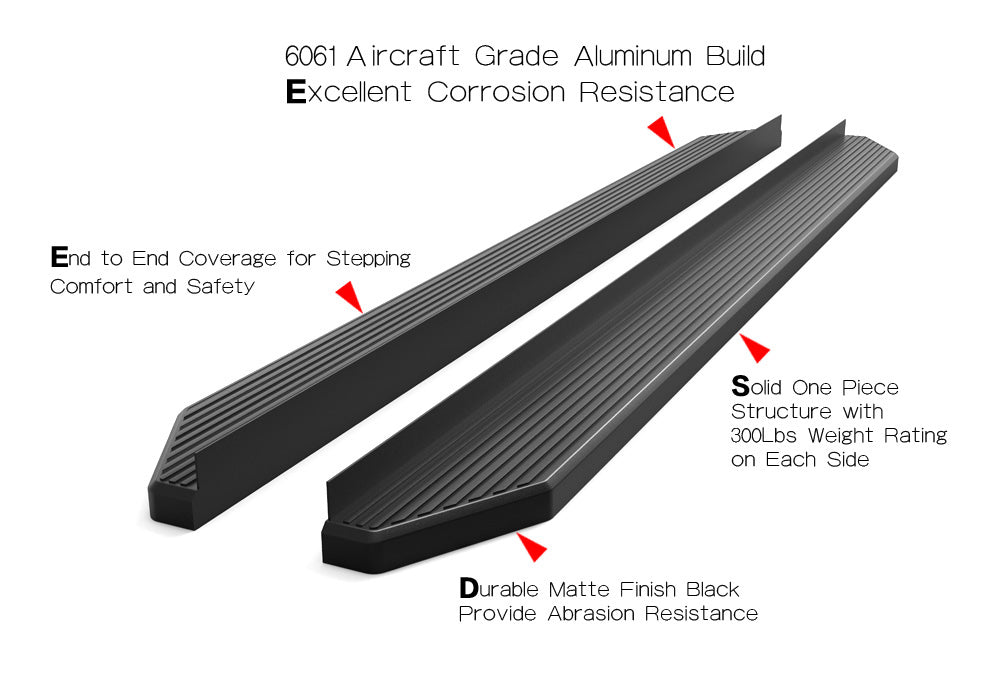 Stainless Steel Both Sides Running Board-H Series 1980-1996 F-Series Pickup Regular Cab (Incl. 97 Only HD Model)/ 1980-1996 Ford Bronco Full Size\ *Will not fit Lightning or w/ Snow plow prep package Models IB06RBA0H
