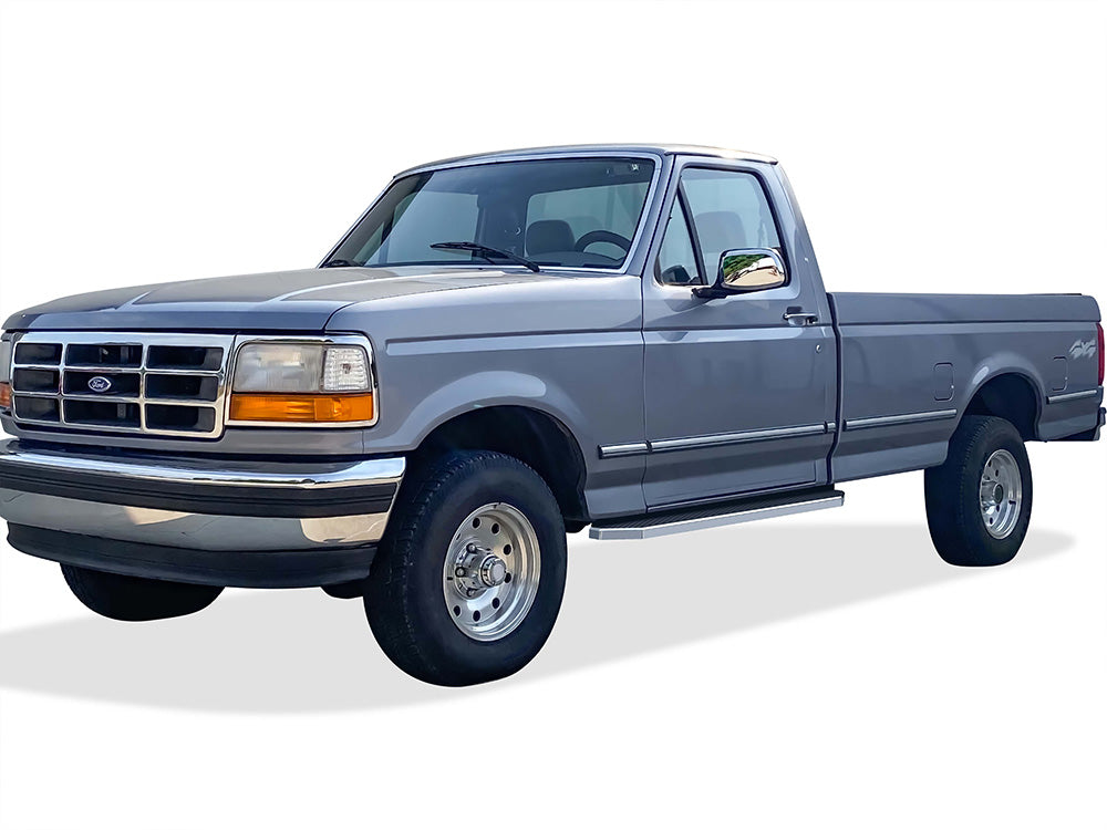 Stainless Steel Both Sides Running Board-H Series 1980-1996 F-Series Pickup Regular Cab (Incl. 97 Only HD Model)/ 1980-1996 Ford Bronco Full Size\ *Will not fit Lightning or w/ Snow plow prep package Models IB06RBA0Y