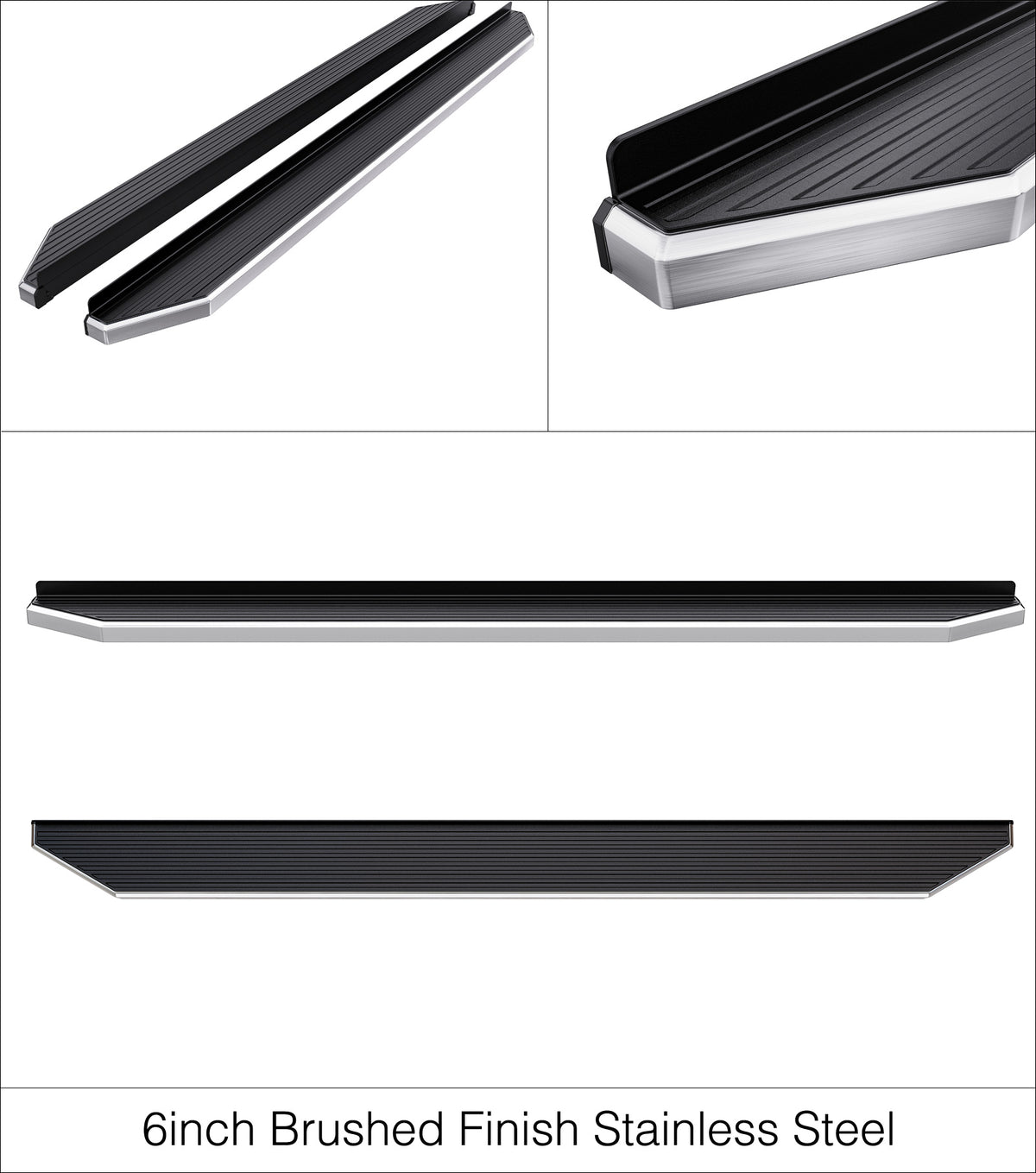 Stainless Steel Both Sides Running Board-H Series 1997-2003 Ford F-150/F-250LD Regular Cab\ Incl. 04 Heritage\ Not For Lightning Model IB06RBA1Y