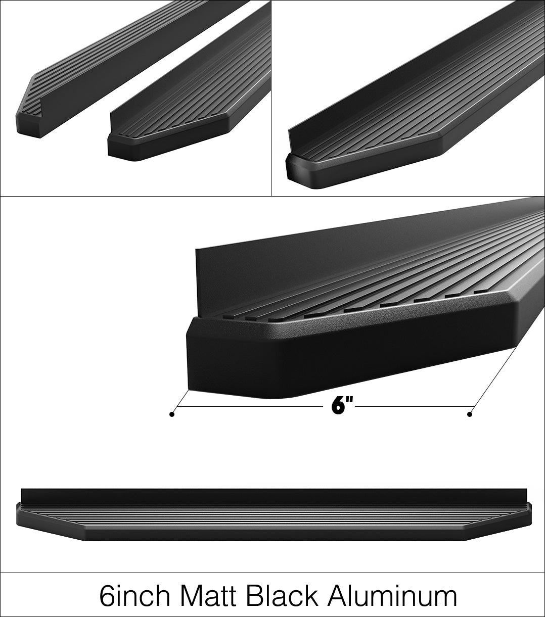 Stainless Steel Both Sides Running Board-H Series 2021-2026 Ford Bronco 2-Door IB06RCA2H