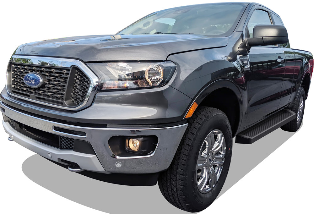 6061 Aircraft Aluminum Both Sides iRunning Board 2019-2023 Ford Ranger Super Cab (with 2 Full Size Doors and 2 Suicide Doors) IB06RCA3B