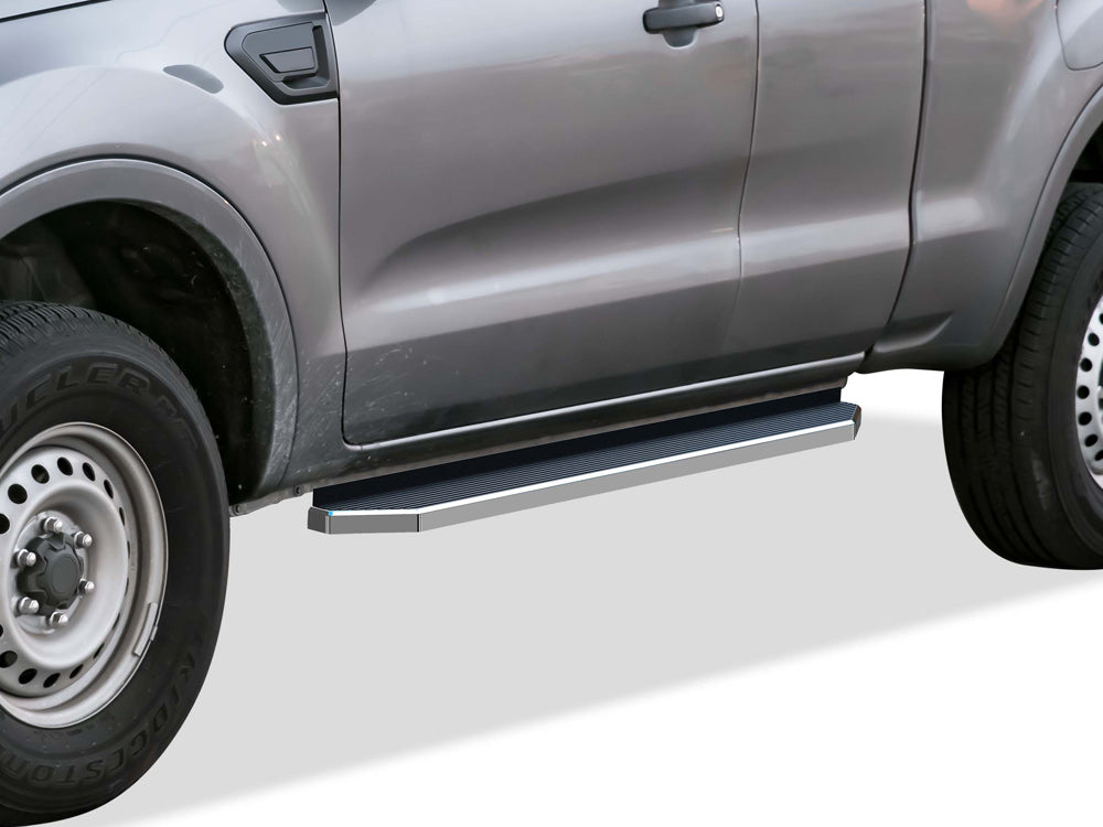 Stainless Steel Both Sides Running Board-H Series 2019-2023 Ford Ranger Super Cab  (with 2 Full Size Doors and 2 Suicide Doors) IB06RCA3Y