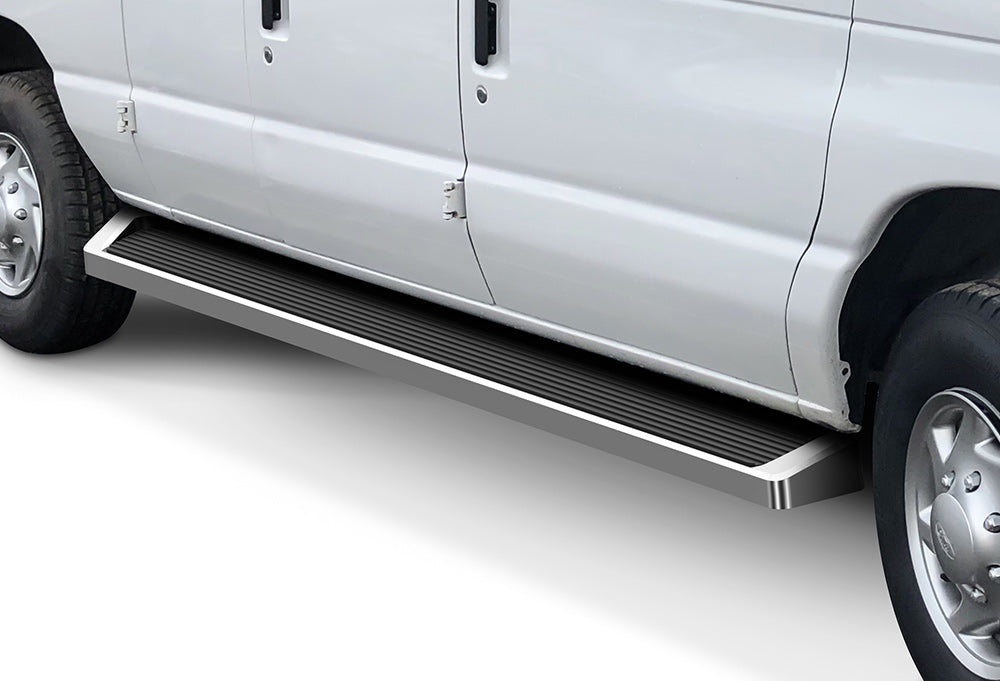 6061 Aircraft Aluminum Both Sides iRunning Board 1999-2014 Ford Econoline Van (Full Size) For 3-Door Models Only IB06RDJ4A