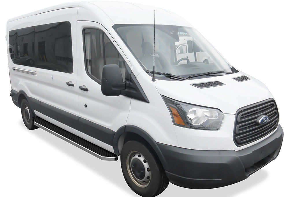 Stainless Steel Both Sides Running Board-H Series 2015-2026 Ford Transit Van (Full Size)\ Exclude 2022-2026 E-Transit\ For 3-Door Models Only IB06RDJ5Y
