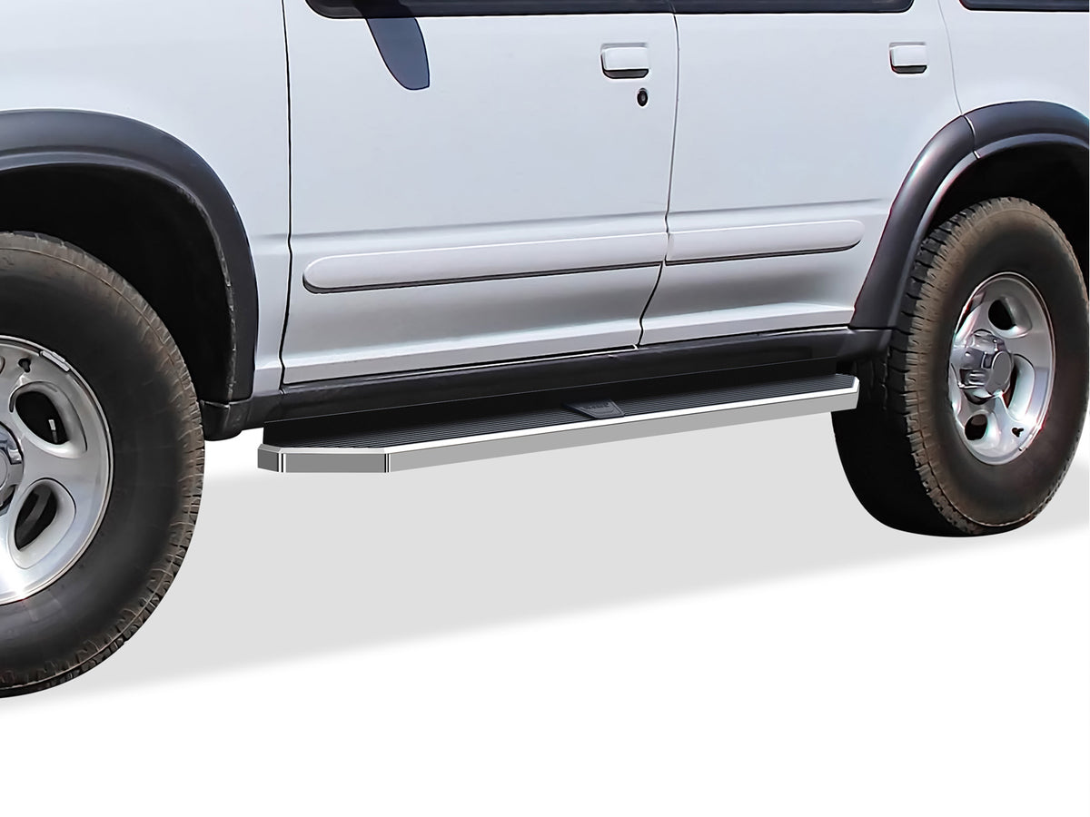 Stainless Steel Both Sides Running Board-H Series 1995-2001 Ford Explorer 4-Door (Excl. 02 Body Style;Excl. All Sport Trim)\ *Will Not Fit Models With Mud Flaps IB06RIB1Y