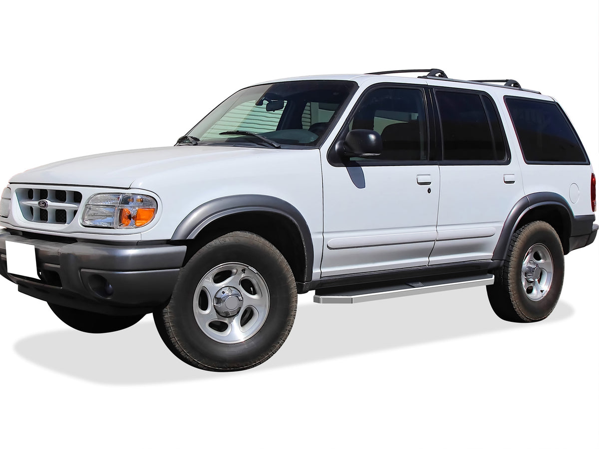 Stainless Steel Both Sides Running Board-H Series 1995-2001 Ford Explorer 4-Door (Excl. 02 Body Style;Excl. All Sport Trim)\ *Will Not Fit Models With Mud Flaps IB06RIB1Y