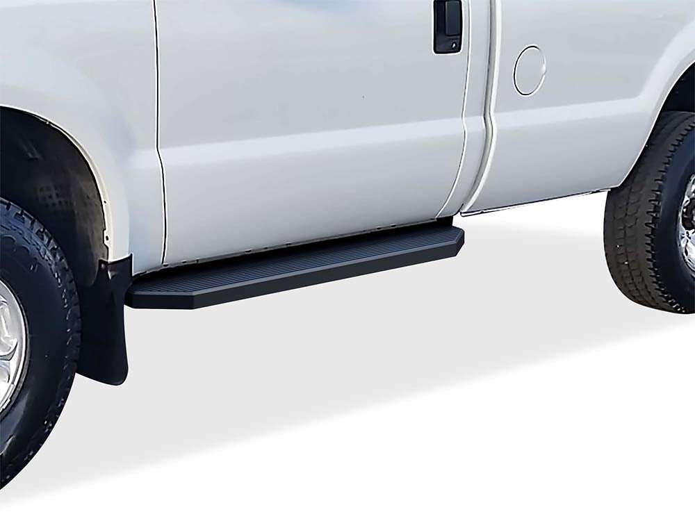 Stainless Steel Both Sides Running Board-H Series 1999-2016 Ford F-250/F-350/F-450/F-550 Super Duty Regular Cab IB06RJA0H