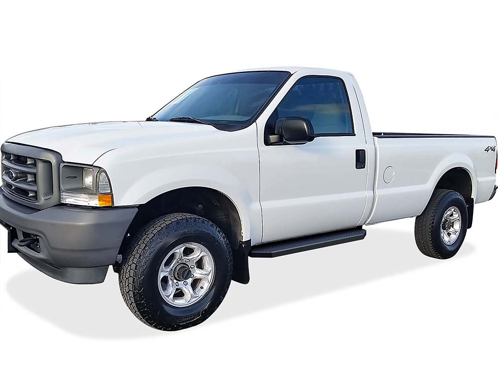 Stainless Steel Both Sides Running Board-H Series 1999-2016 Ford F-250/F-350/F-450/F-550 Super Duty Regular Cab IB06RJA0H