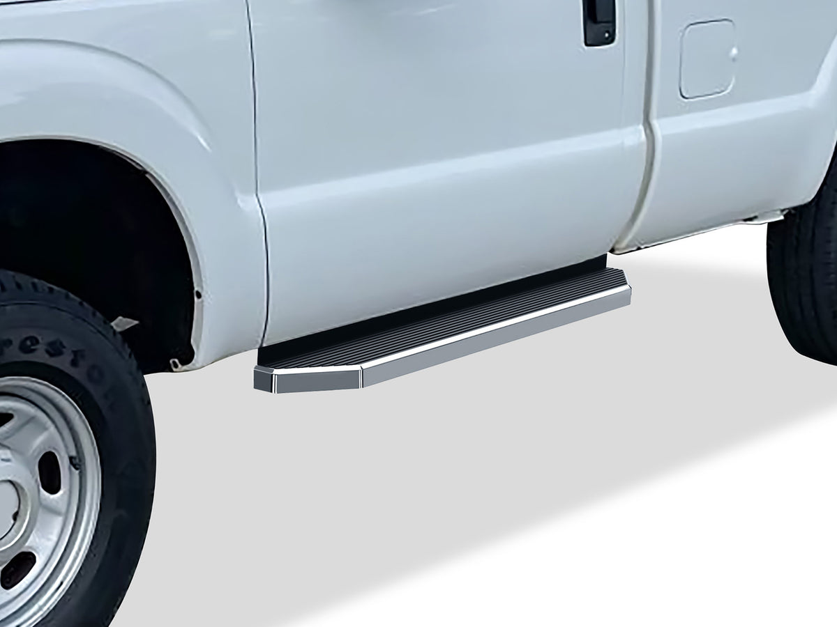 Stainless Steel Both Sides Running Board-H Series 1999-2016 Ford F-250/F-350/F-450/F-550 Super Duty Regular Cab IB06RJA0Y