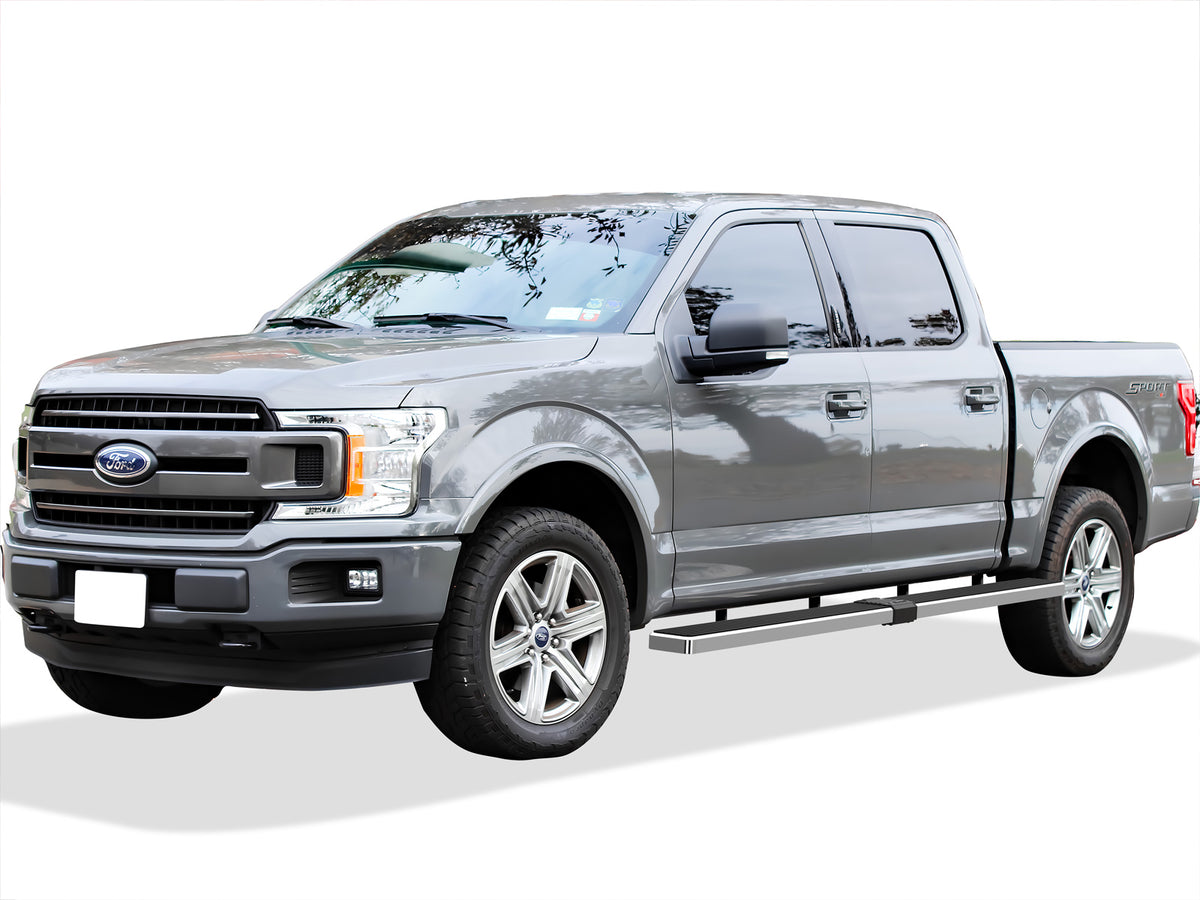 Stainless Steel Both Sides iStep W2W 6 Inch 2015-2026 Ford F-150 SuperCrew Cab\ 2022-2026 Ford F-150 Lightning SuperCrew Cab\ 2017-2026 Ford F-250/F-350 /F-450/F-550 Super Duty Crew Cab\ For 5.5 ft Bed Only IB06SAG5SA