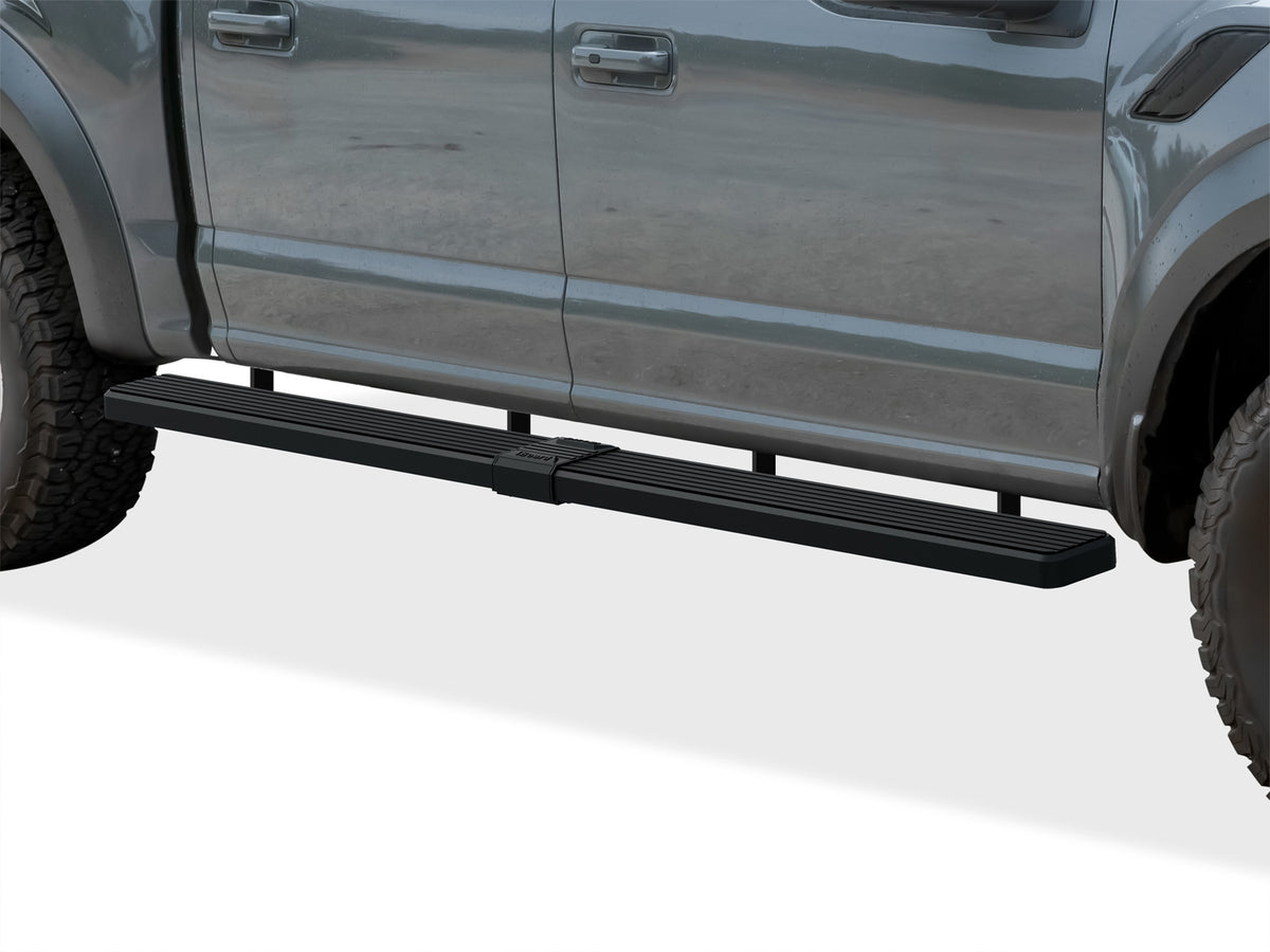 Stainless Steel Both Sides iStep W2W 6 Inch 2015-2026 Ford F-150 SuperCrew Cab\ 2022-2026 Ford F-150 Lightning SuperCrew Cab\ 2017-2026 Ford F-250/F-350 /F-450/F-550 Super Duty Crew Cab\ For 5.5 ft Bed Only IB06SAG5SB