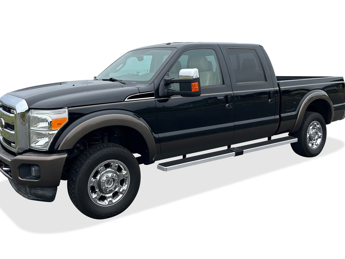 Stainless Steel Both Sides iStep W2W 6 Inch 1999-2016 Ford F-250/F-350/F-450/F-550 Super Duty Crew Cab 5.5 ft Bed IB06SJA1SA