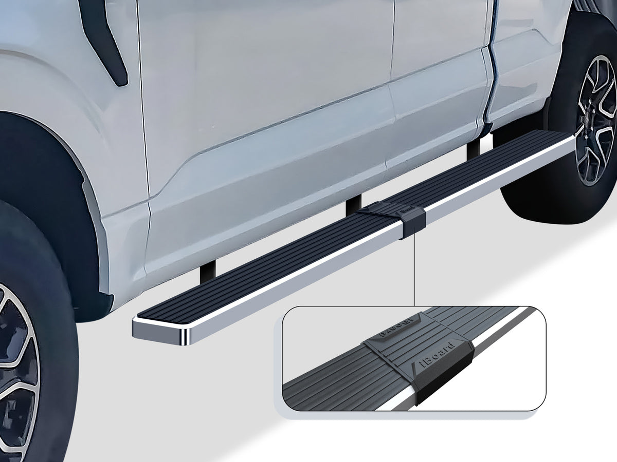Stainless Steel Both Sides iStep W2W 5 Inch 2015-2026 Ford F-150 Super Cab 6.5ft Bed\ 2017-2026 Ford F-250/F-350/F-450/F-550 Super Duty Super Cab 6.5ft Bed IB06WAH8LA