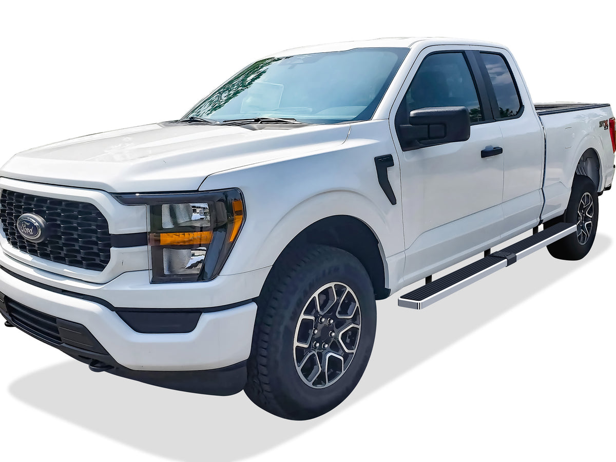 Stainless Steel Both Sides iStep W2W 5 Inch 2015-2026 Ford F-150 Super Cab 6.5ft Bed\ 2017-2026 Ford F-250/F-350/F-450/F-550 Super Duty Super Cab 6.5ft Bed IB06WAH8LA