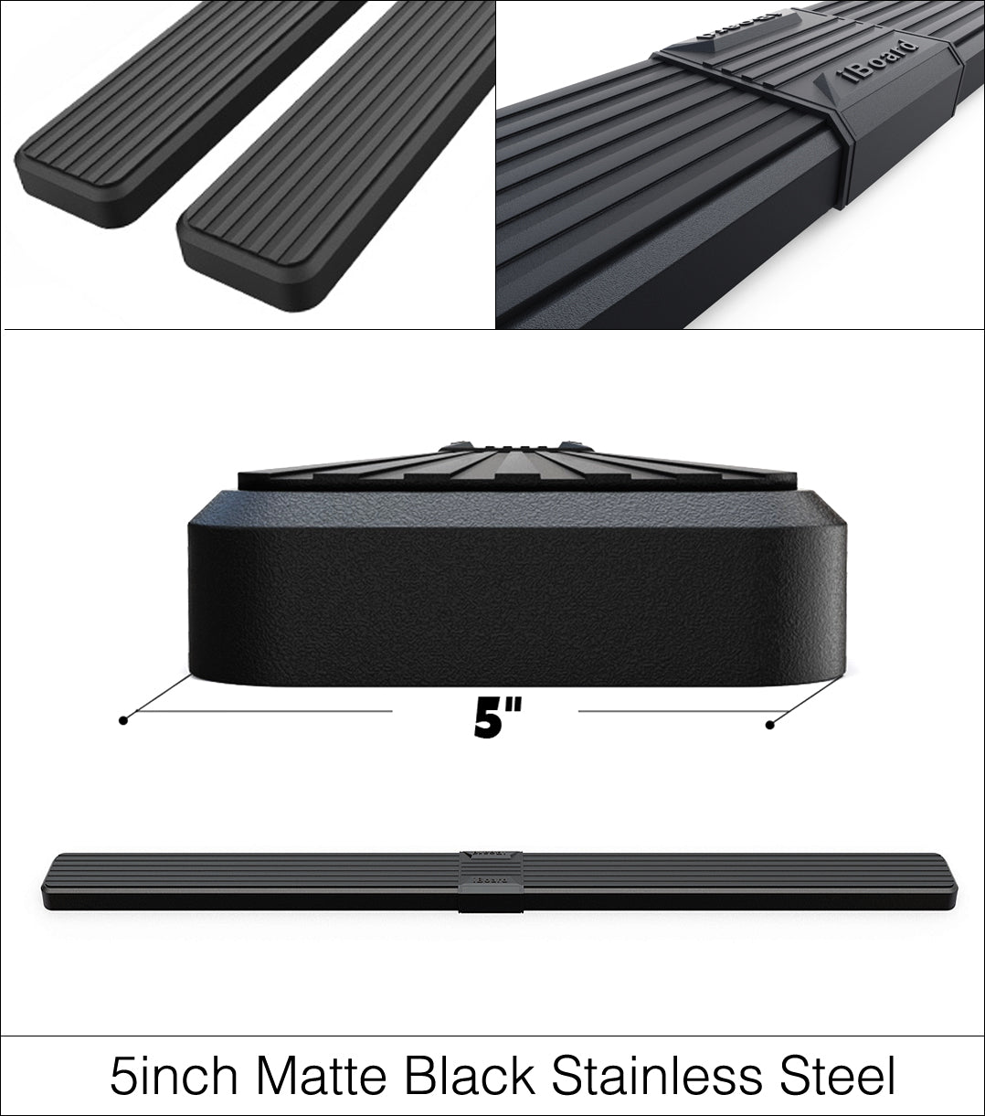 Stainless Steel Both Sides iStep W2W 5 Inch 2015-2026 Ford F-150 Super Cab 6.5 ft Bed\ 2017-2026 Ford F-250/F-350/F-450/F-550 Super Duty Super Cab 6.5 ft Bed IB06WAH8LB