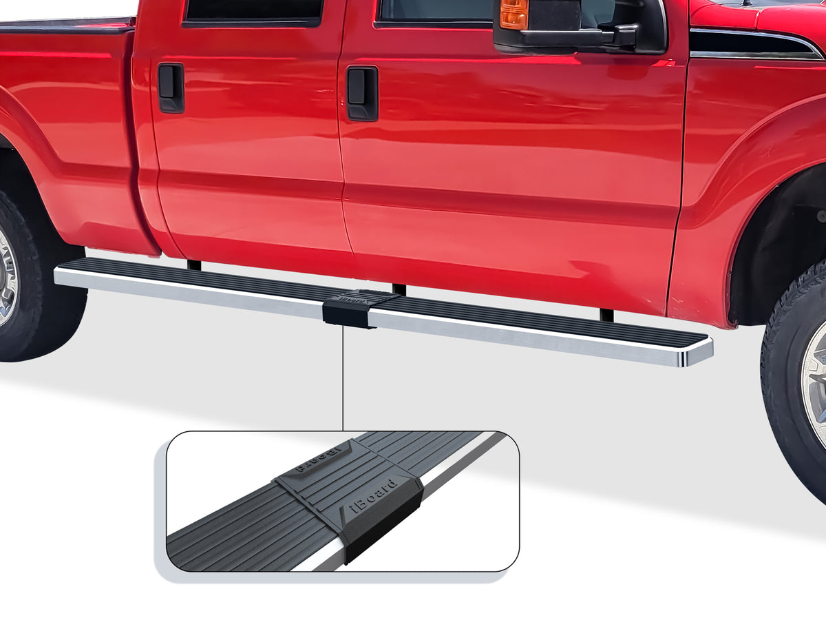 Stainless Steel Both Sides iStep W2W 5 Inch 1999-2016 Ford F-250/F-350/F-450/F-550 Super Duty Crew Cab 5.5 ft Bed IB06WJA1SA