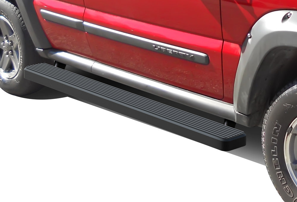 Stainless Steel Both Sides iStep 5 Inch 2002-2007 Jeep Liberty (Without Mudflaps,Factory "Rock Rails" Must Be Removed If Equipped And Cannot Be Reinstalled) IB10EJH1B