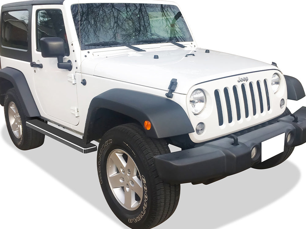 Stainless Steel Both Sides iStep 6 Inch 2007-2018 Jeep Wrangler JK 2-Door(Factory sidesteps or rock rails have to be removed) IB10FAJ6A