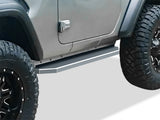 Stainless Steel Both Sides Running Board-H Series 2007-2018 Jeep Wrangler JK 2-Door (Factory sidesteps or rock rails have to be removed) IB10RAJ6Y