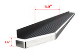 Stainless Steel Both Sides Running Board-H Series 2007-2018 Jeep Wrangler JK 2-Door (Factory sidesteps or rock rails have to be removed) IB10RAJ6Y