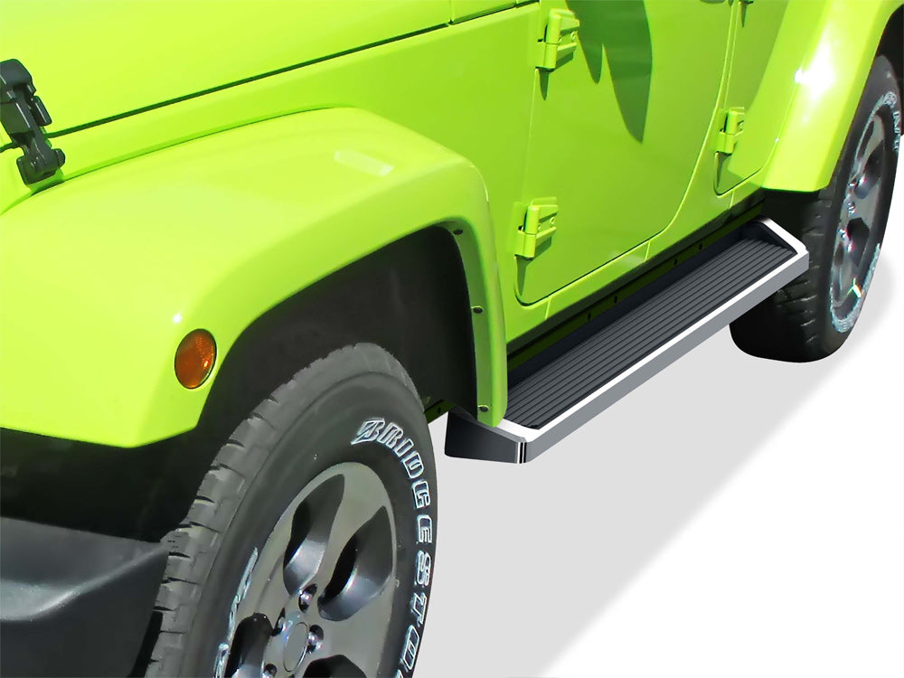 6061 Aircraft Aluminum Both Sides iRunning Board 2007-2018 Jeep Wrangler JK 4-Door(Factory sidesteps or rock rails have to be removed) IB10RAJ7A