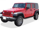 Stainless Steel Both Sides Running Board-H Series 2007-2018 Jeep Wrangler JK 4-Door (Factory sidesteps or rock rails have to be removed) IB10RAJ7Y