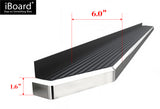 Stainless Steel Both Sides Running Board-H Series 2007-2018 Jeep Wrangler JK 4-Door (Factory sidesteps or rock rails have to be removed) IB10RAJ7Y