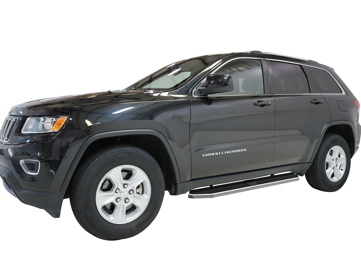 Stainless Steel Both Sides Running Board-H Series 2011-2021 Jeep Grand Cherokee\ Incl. 22 WK & Excl. Limited X, High Altitude, Summit, SRT, SRT8, Trackhawk and Trailhawk IB10RIF4Y