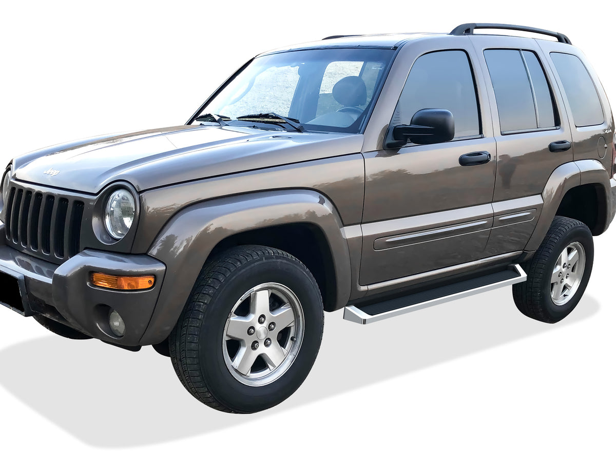 6061 Aircraft Aluminum Both Sides iRunning Board 2002-2007 Jeep Liberty (*Without Mudflaps, Factory "Rock Rails" Must Be Removed If Equipped And Cannot Be Reinstalled) IB10RJH1A