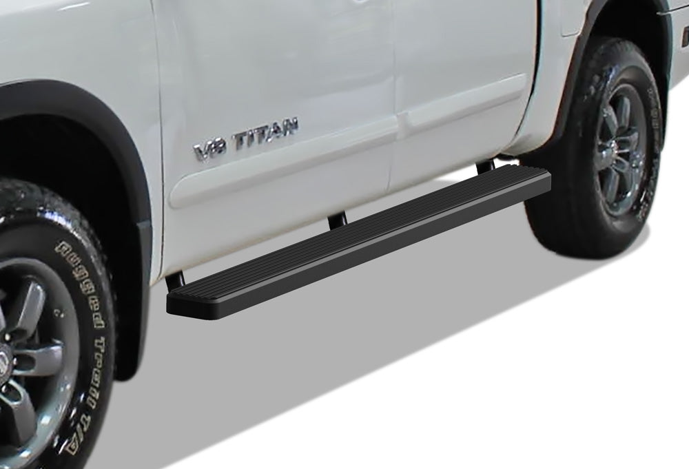 Stainless Steel Both Sides iStep 5 Inch 2004-2024 Nissan Titan Crew Cab (Exl. 2016 Models)\ 2016-2024 Nissan Titan XD Crew Cab IB14EJE0B