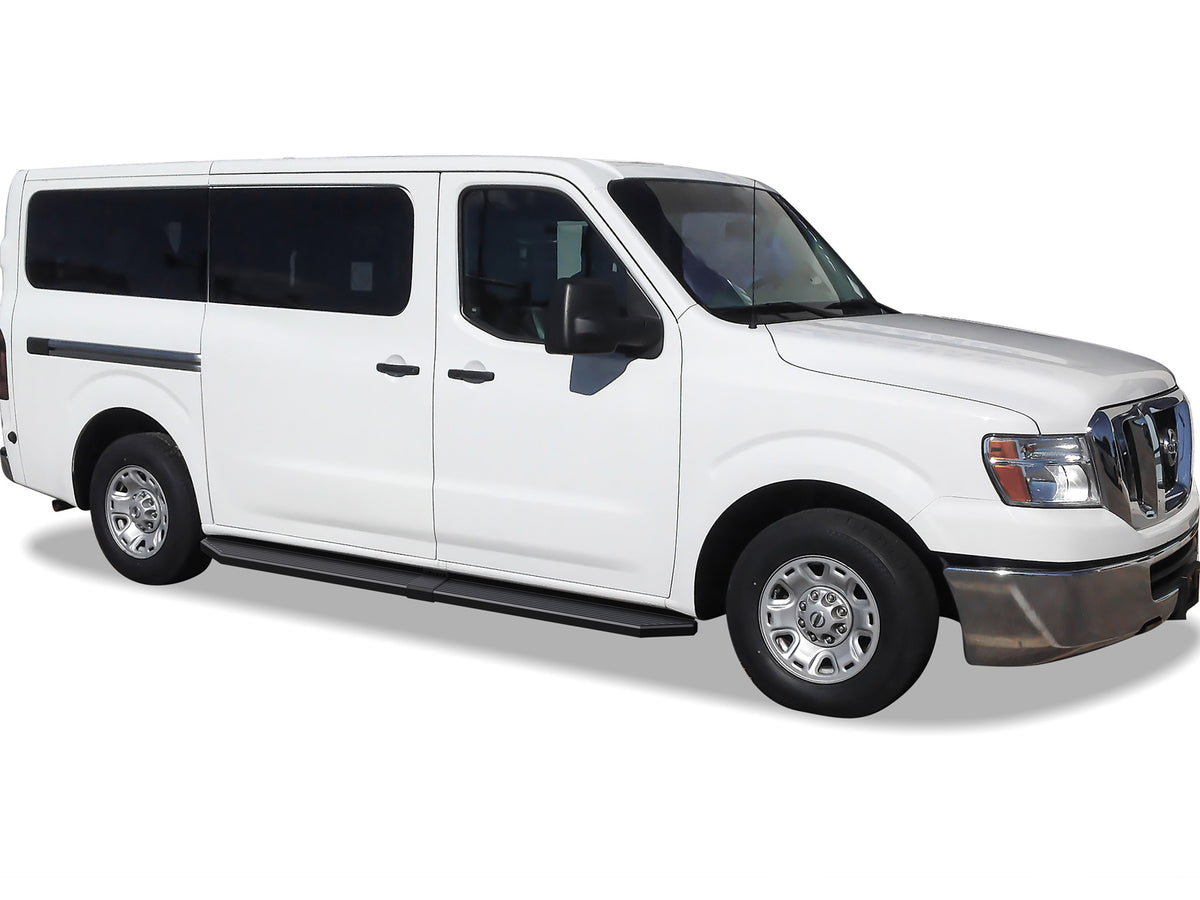 Stainless Steel Both Sides Running Board-H Series 2012-2021 Nissan NV 1500/2500/3500 Van (Full Size) For 3-Door Models Only IB14RDJ7H