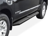 Stainless Steel Both Sides Running Board-H Series 2004-2024 Nissan Titan Crew Cab (Exl. 2016 Models)\ 2016-2024 Nissan Titan XD Crew Cab IB14RIE1H